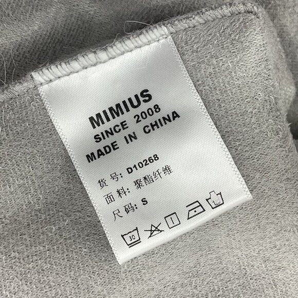 MIMIUS~Gray FAUX Fur Toggle Front Closure Jacket~Size Small - Picture 3 of 3